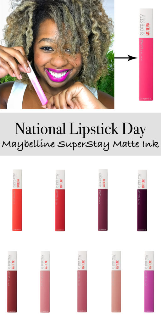 Maybelline New York SuperStay Matte Ink, National Lipstick Day 2018, National Lipstick Day 2019, Black Beauty Bloggers, Beauty Bloggers, Top Beauty Bloggers, Blogger Lipstick Swatches, How to wear Purple lipstick, Black Blogs, Top Black Bloggers, Best Black Bloggers, African American Bloggers, Top African American Bloggers, African American Beauty Bloggers, Natural Hair Bloggers, Top Natural Hair Bloggers, Best Natural Hair Bloggers
