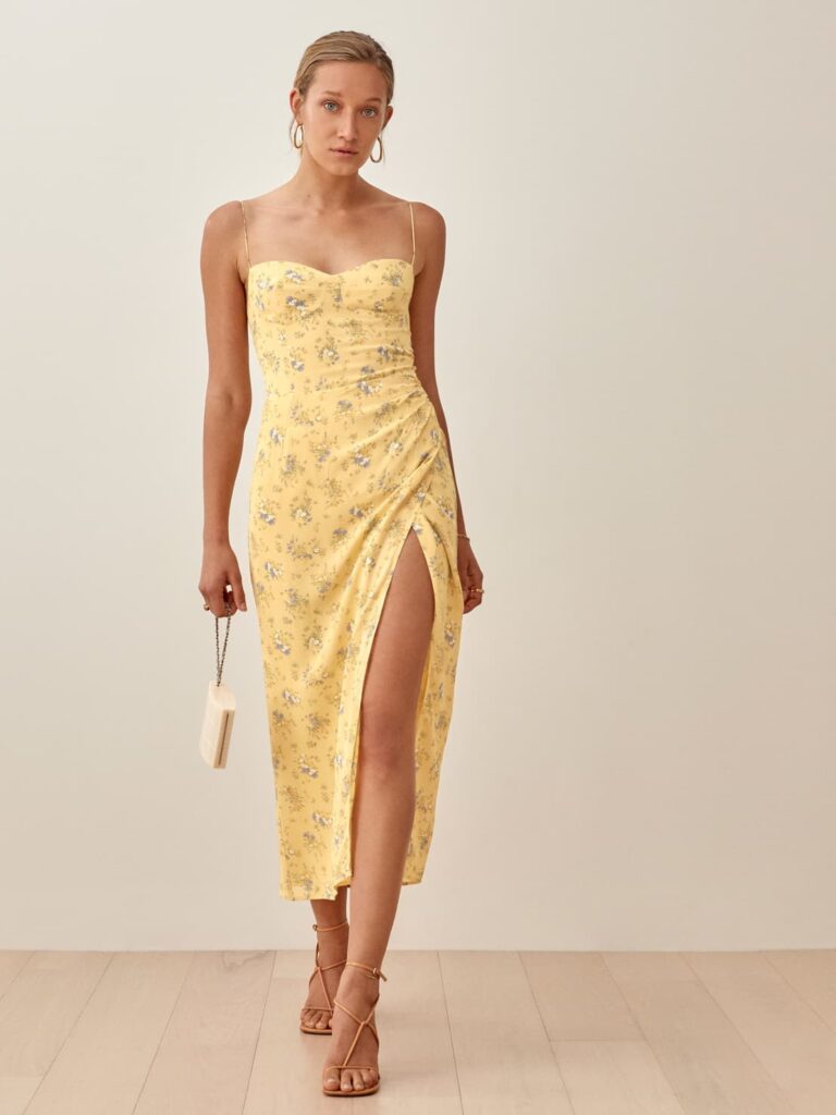 The Reformation Floral Dress, The Reformation Flower Dress, floral print long frocks,&nbsp;floral print frocks for ladies,&nbsp;colourful floral dress,&nbsp;printed short frock,&nbsp;floral colour dress,&nbsp;floral wrap tea dress,&nbsp;floral print short frocks,&nbsp;floral print dresses online, trendy floral printed dresses for summer, cuter floral printed dresses for summer,&nbsp;