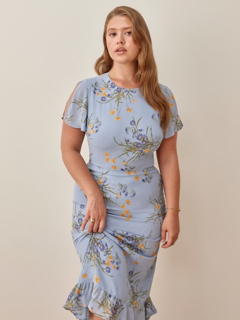 The Reformation Floral Dress, The Reformation Flower Dress, floral print long frocks,&nbsp;floral print frocks for ladies,&nbsp;colourful floral dress,&nbsp;printed short frock,&nbsp;floral colour dress,&nbsp;floral wrap tea dress,&nbsp;floral print short frocks,&nbsp;floral print dresses online, trendy floral printed dresses for summer, cuter floral printed dresses for summer,&nbsp;