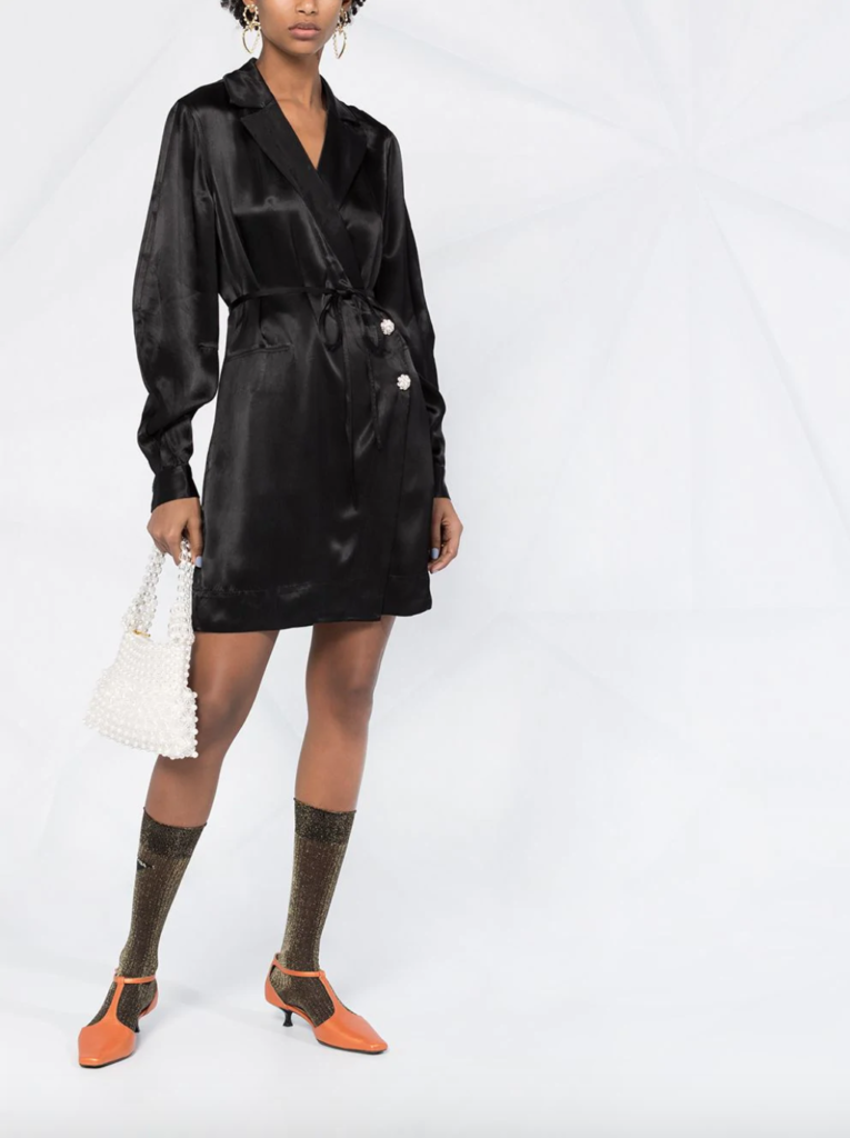 Ganni Sale, Ganni on sale, GANNI Belted Wrap Dress, Ganni Dress, ganni clothes, ganni wrap dress,&nbsp;ganni dress sale, farfetch dress
